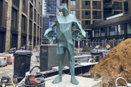 3D printed bronze statue from voxeljet