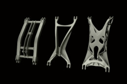 Optimization of a landing gear swing arm using 3D printing from voxeljet