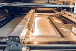 Installation space of a VX1000 from voxeljet during the PDB printing process