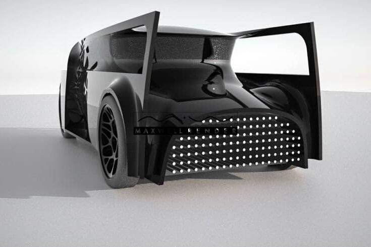 3D printed prototype of a car from voxeljet