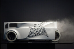 3D printed prototype of a car from voxeljet