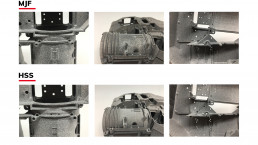 Comparison of edge details HP Multijet Fusion and voxeljet HSS
