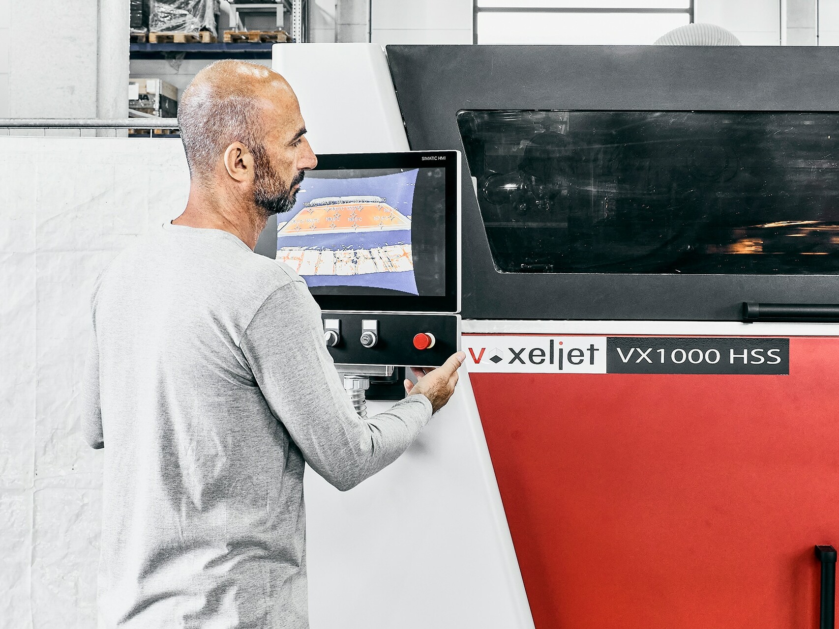 Industrial polymer 3D printer VX1000 HSS from voxeljet